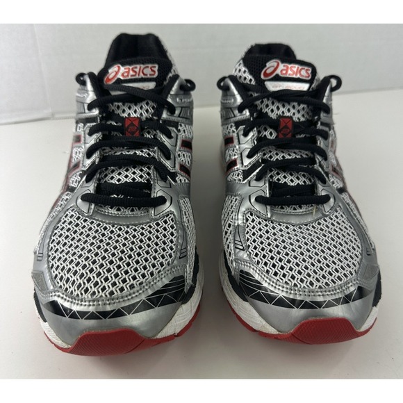 Asics GT-2000 2 T3P3N Men's 10.5 Running Shoes Gray Silver Red Athletic Sneakers - Picture 6 of 11